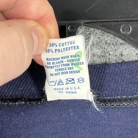 US Navy Shirt Mens Large Blue Proud Parent Military Vintage 80s Single Stitch - Picture 5 of 9